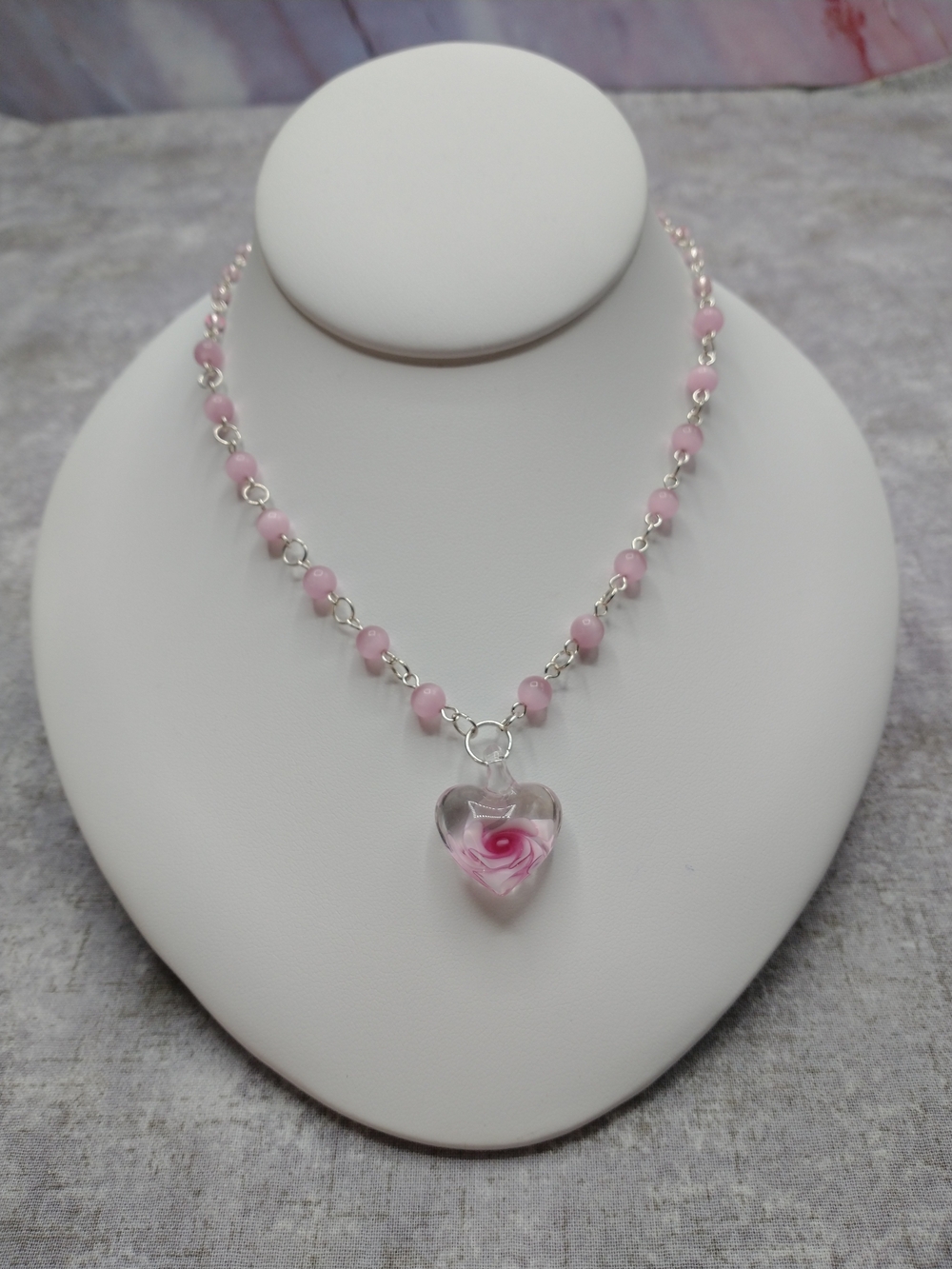 New Hand Crafted Lamp Work Beaded Necklace
